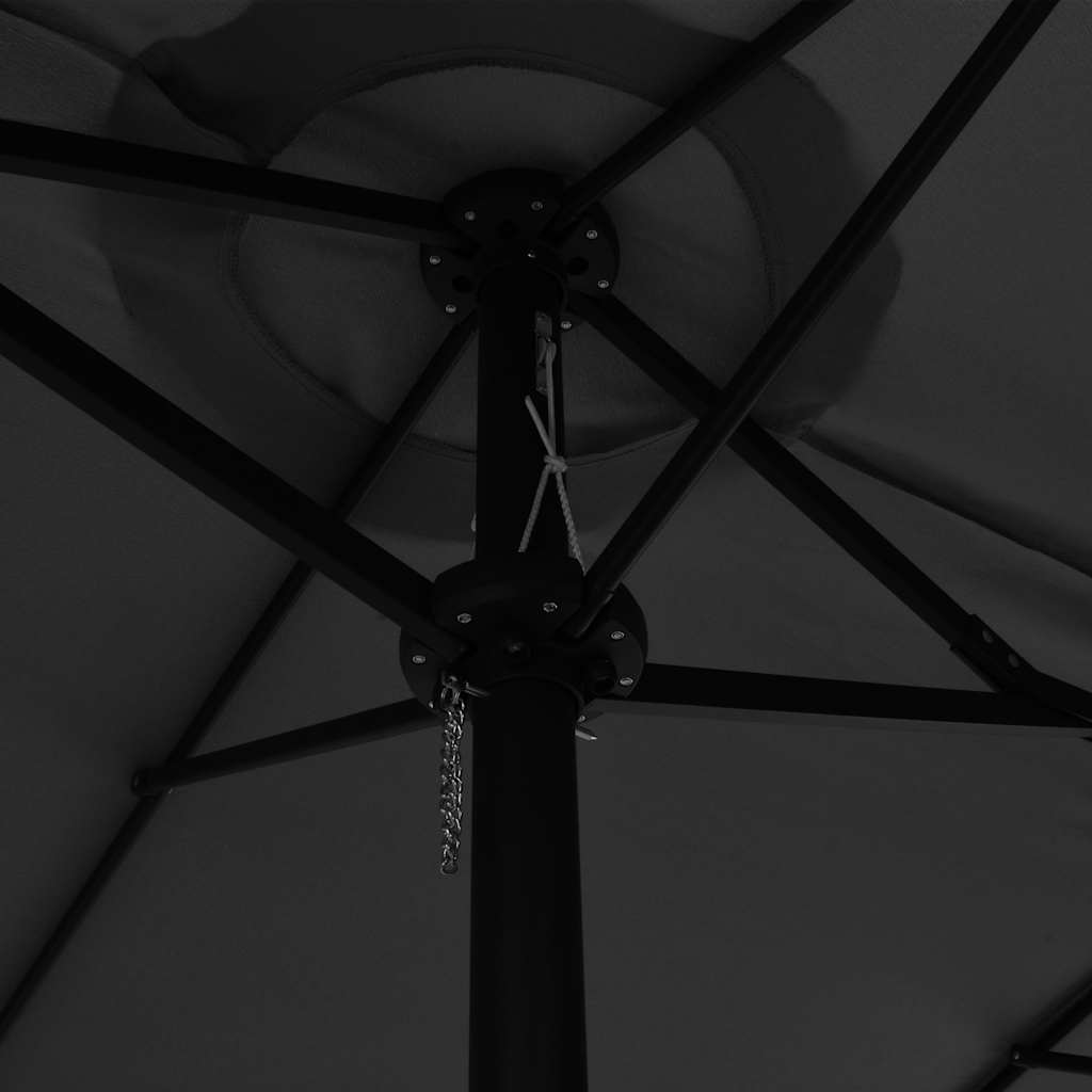 parasol 460x270 cm aluminiumsstang antracitgrå