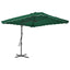 parasol 250x250 cm stålstang grøn