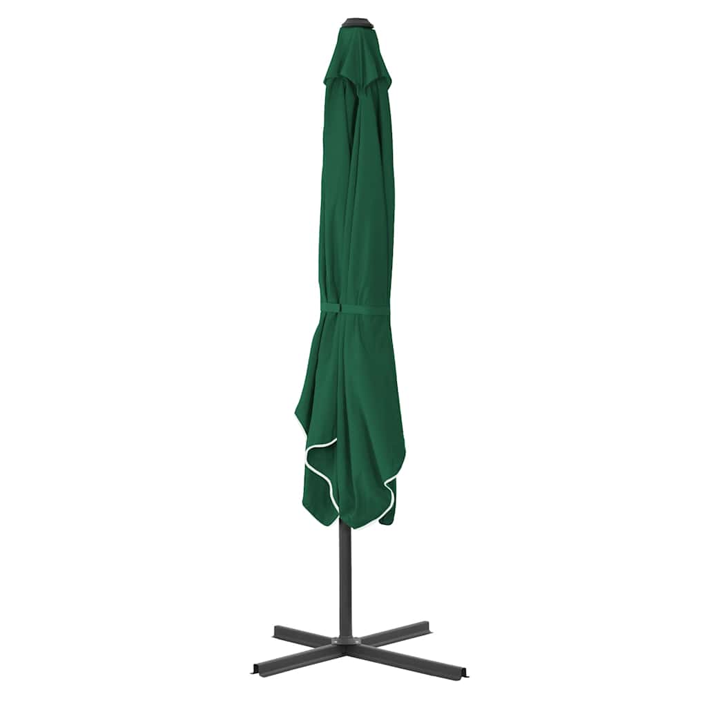 parasol 250x250 cm stålstang grøn