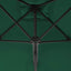 parasol 250x250 cm stålstang grøn
