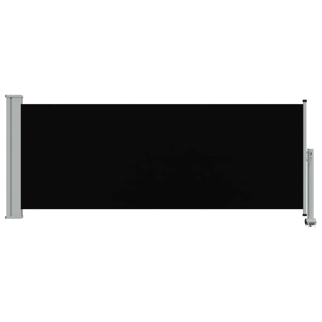 sammenrullelig sidemarkise til terrassen 100 x 300 cm sort