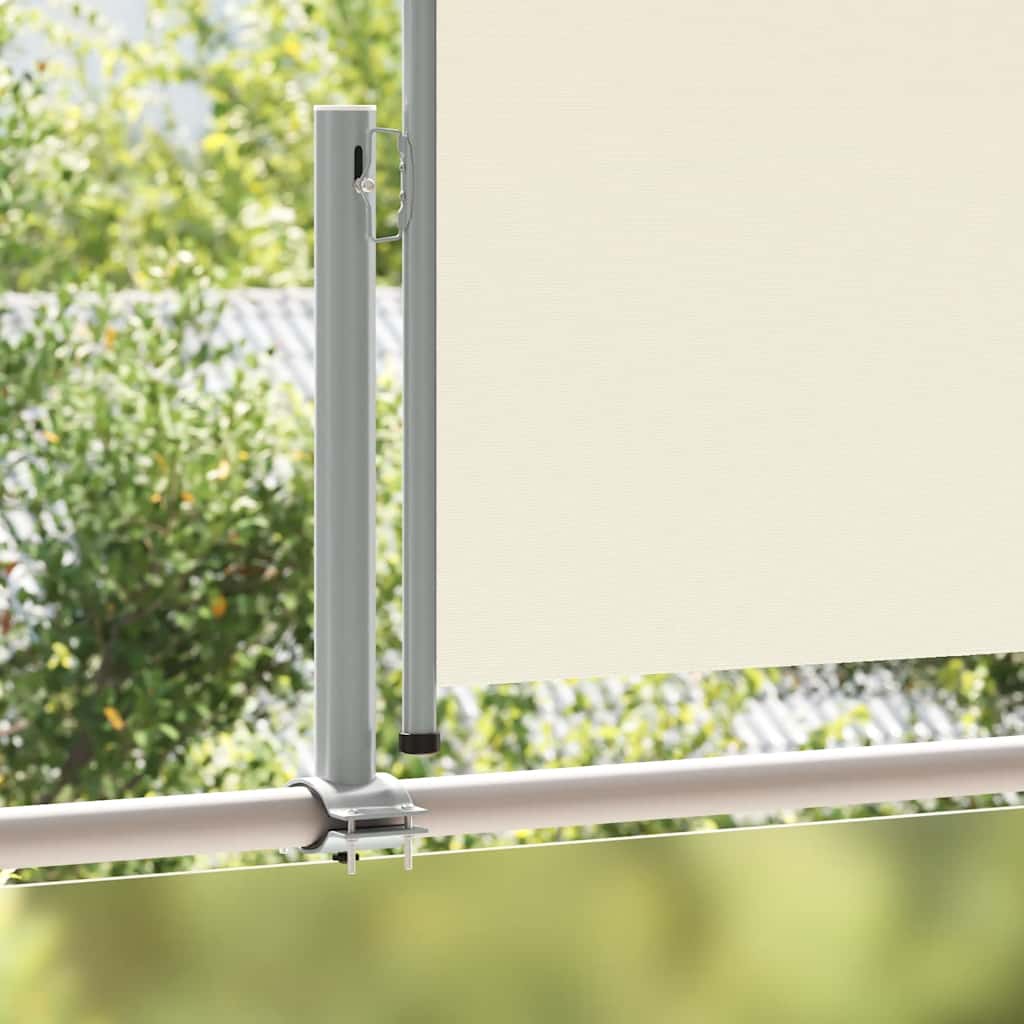 sammenrullelig sidemarkise 100 x 300 cm cremefarvet