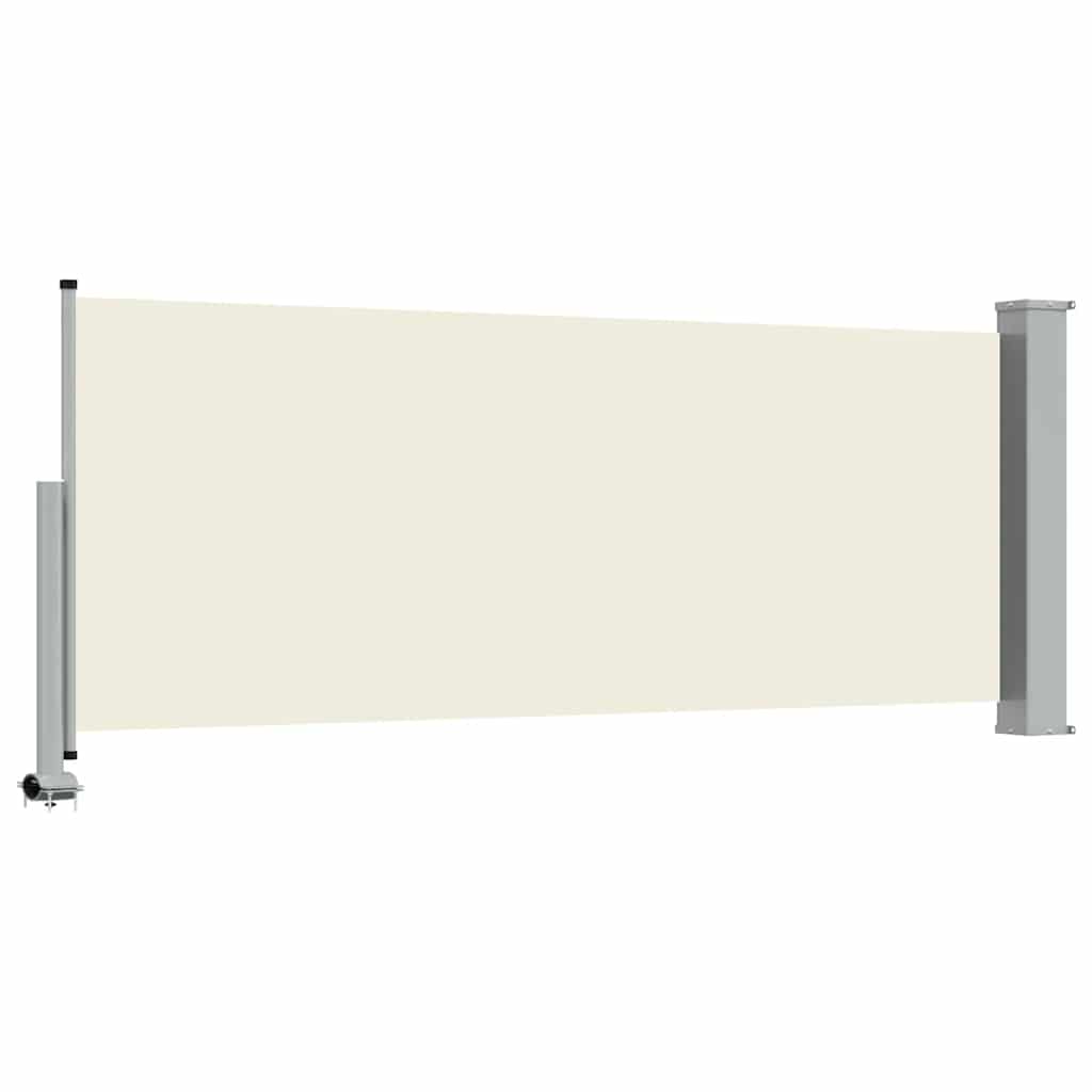 sammenrullelig sidemarkise 100 x 300 cm cremefarvet