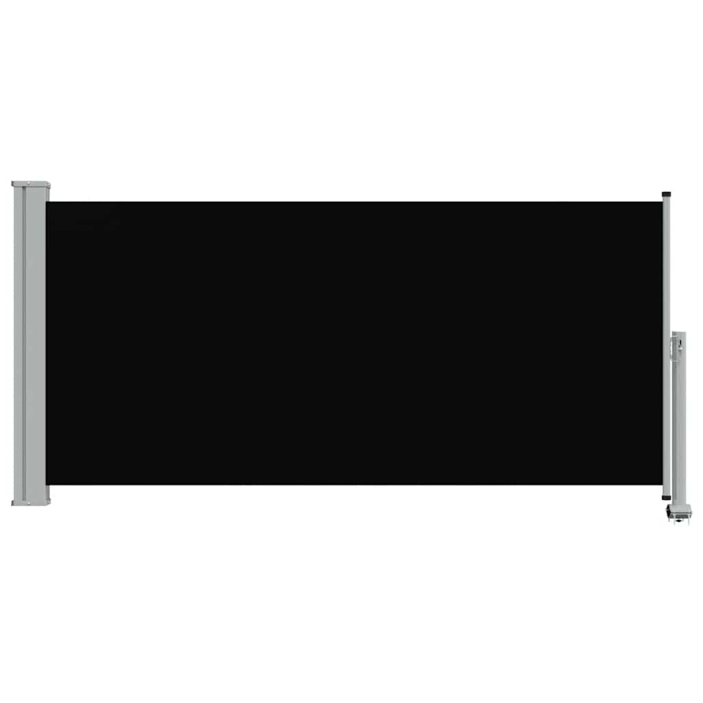 sammenrullelig sidemarkise til terrassen 120 x 300 cm sort