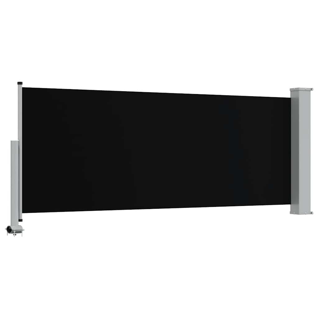 sammenrullelig sidemarkise til terrassen 120 x 300 cm sort