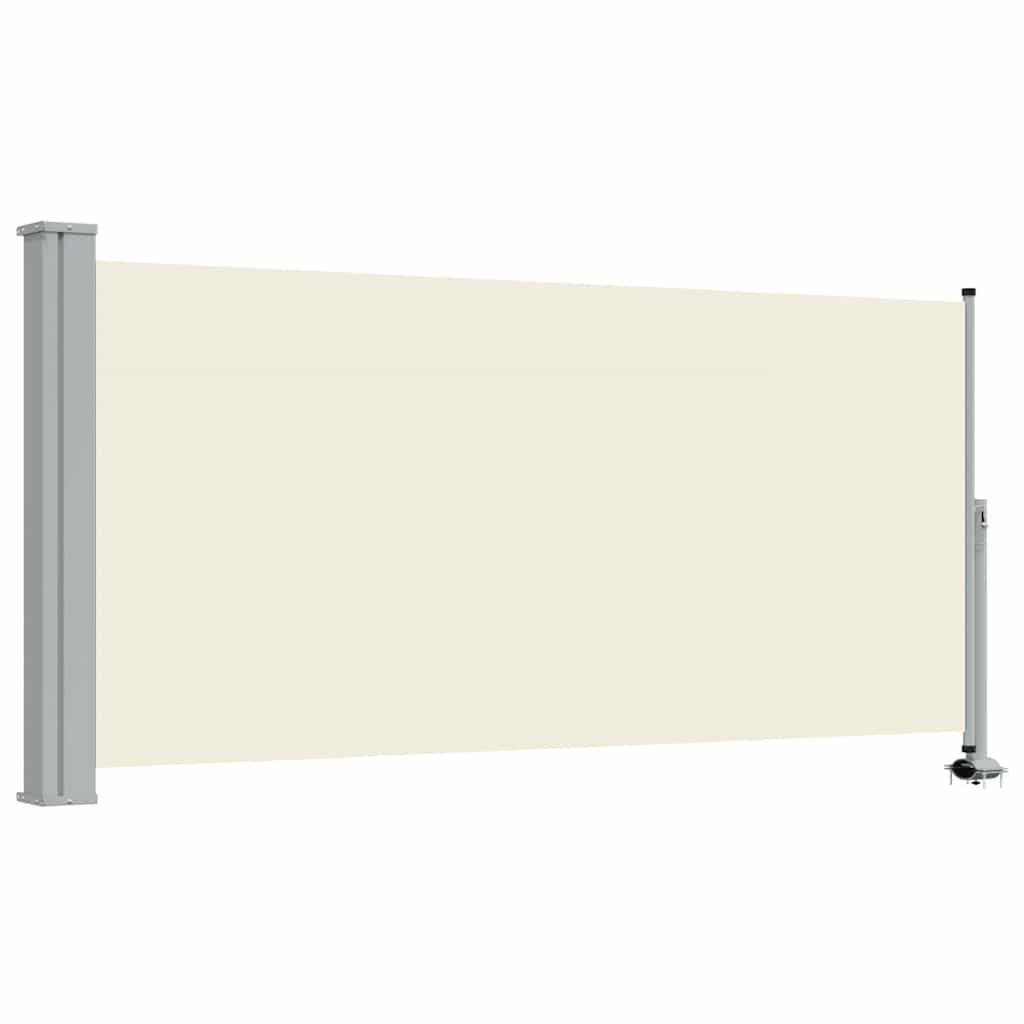 sammenrullelig sidemarkise til terrassen 120x300 cm creme