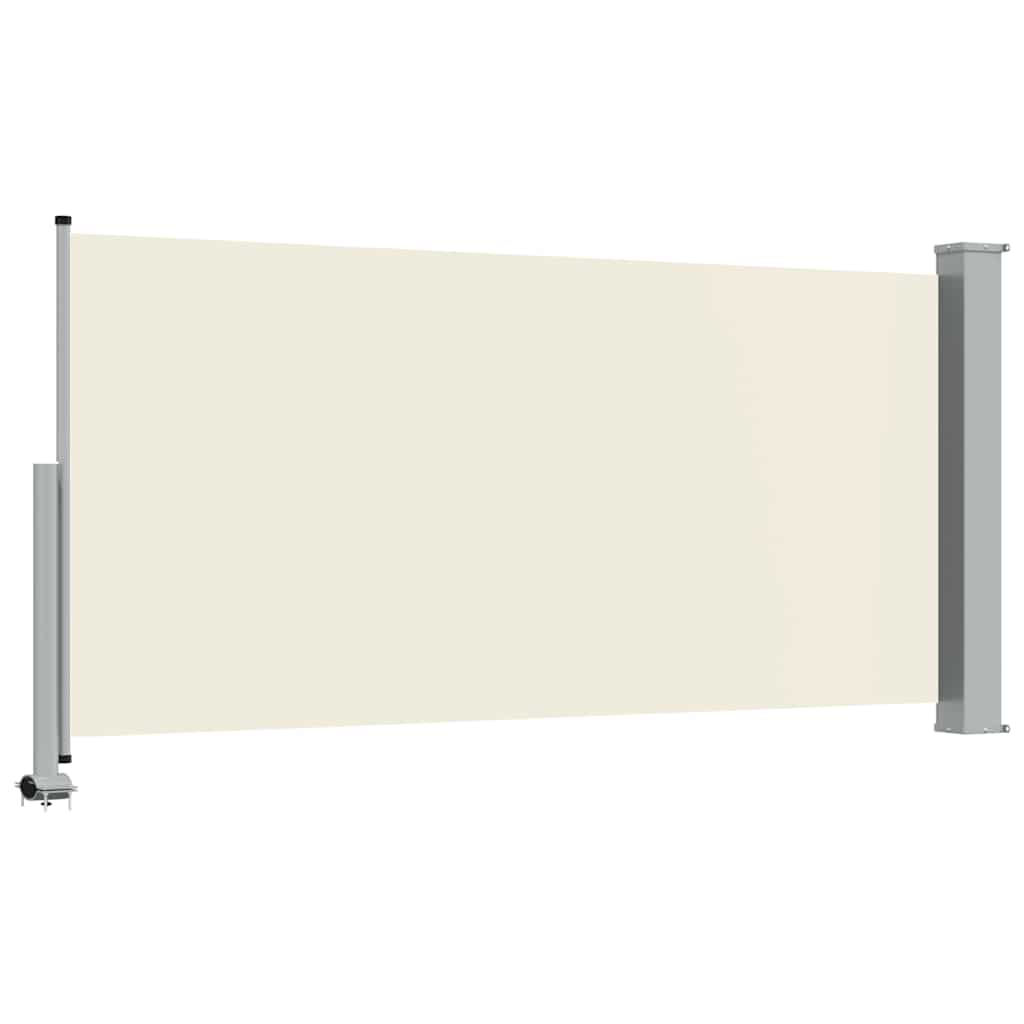 sammenrullelig sidemarkise til terrassen 120x300 cm creme