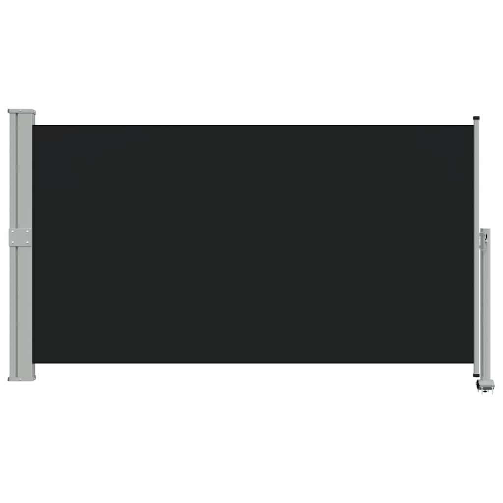 sammenrullelig sidemarkise til terrassen 140 x 300 cm sort