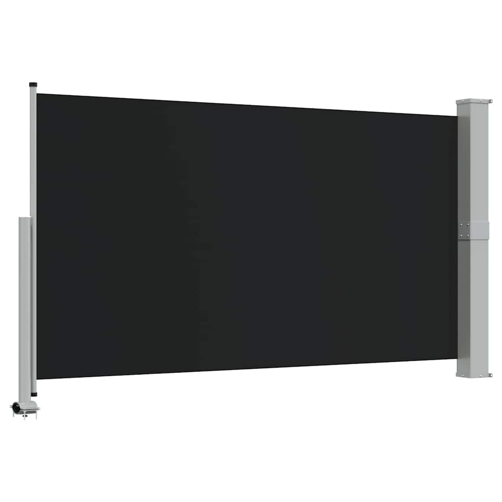 sammenrullelig sidemarkise til terrassen 140 x 300 cm sort