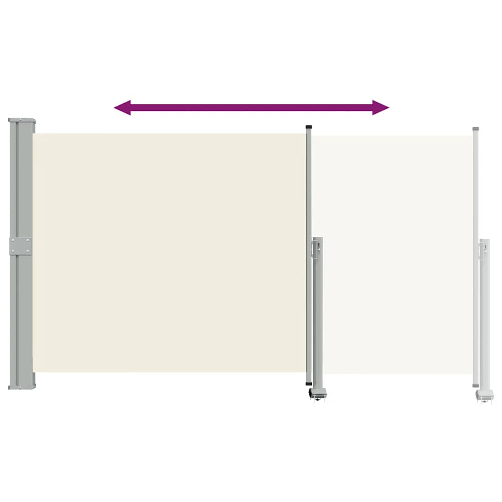 sammenrullelig sidemarkise til terrassen 140 x 300 cm creme