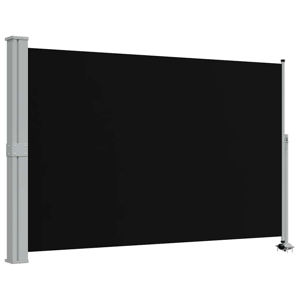 sammenrullelig sidemarkise til terrassen 160 x 300 cm sort