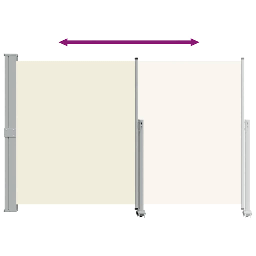 sammenrullelig sidemarkise til terrassen 160 x 300 cm creme