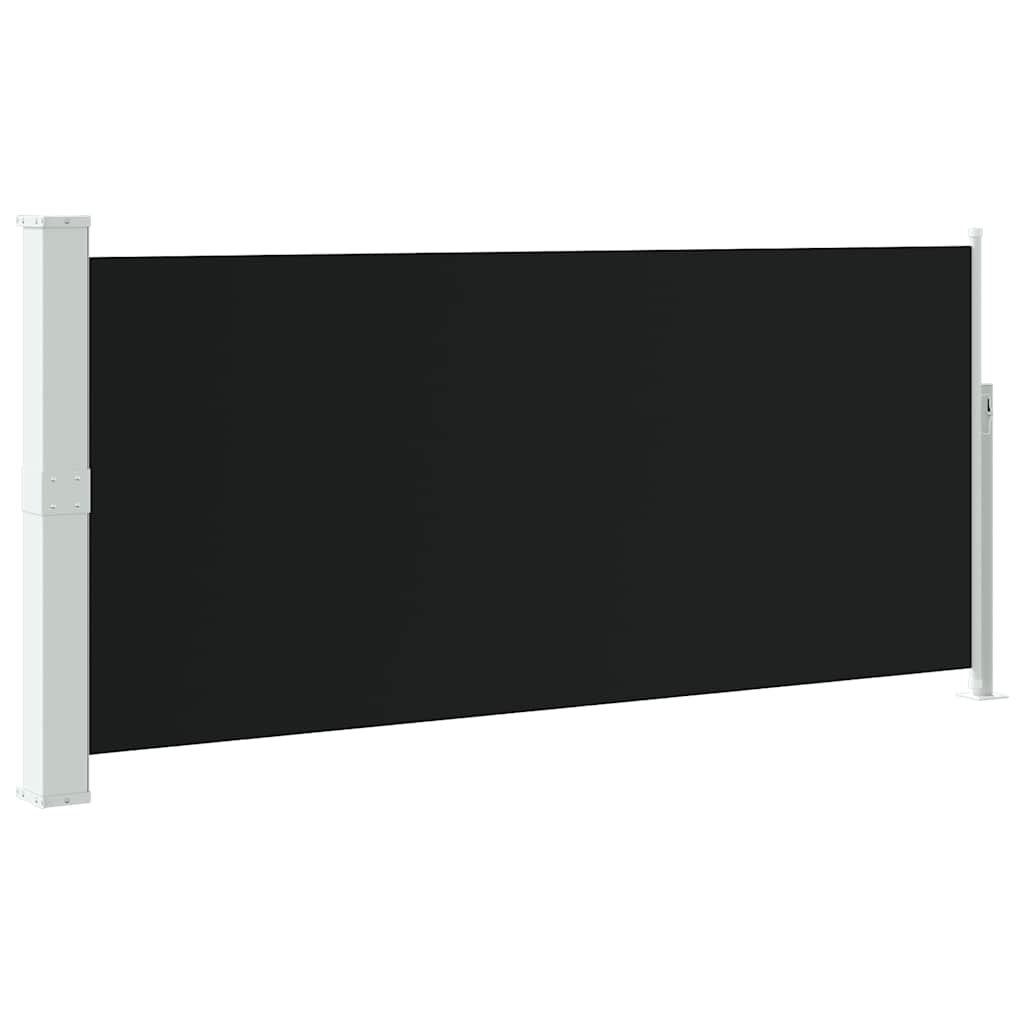 sammenrullelig sidemarkise 140x314 cm sort