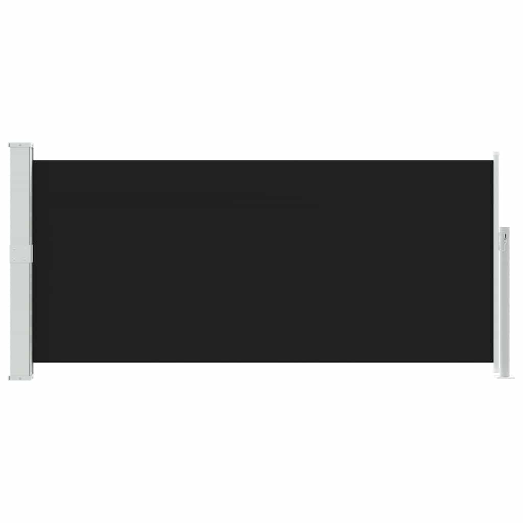 sammenrullelig sidemarkise 140x314 cm sort