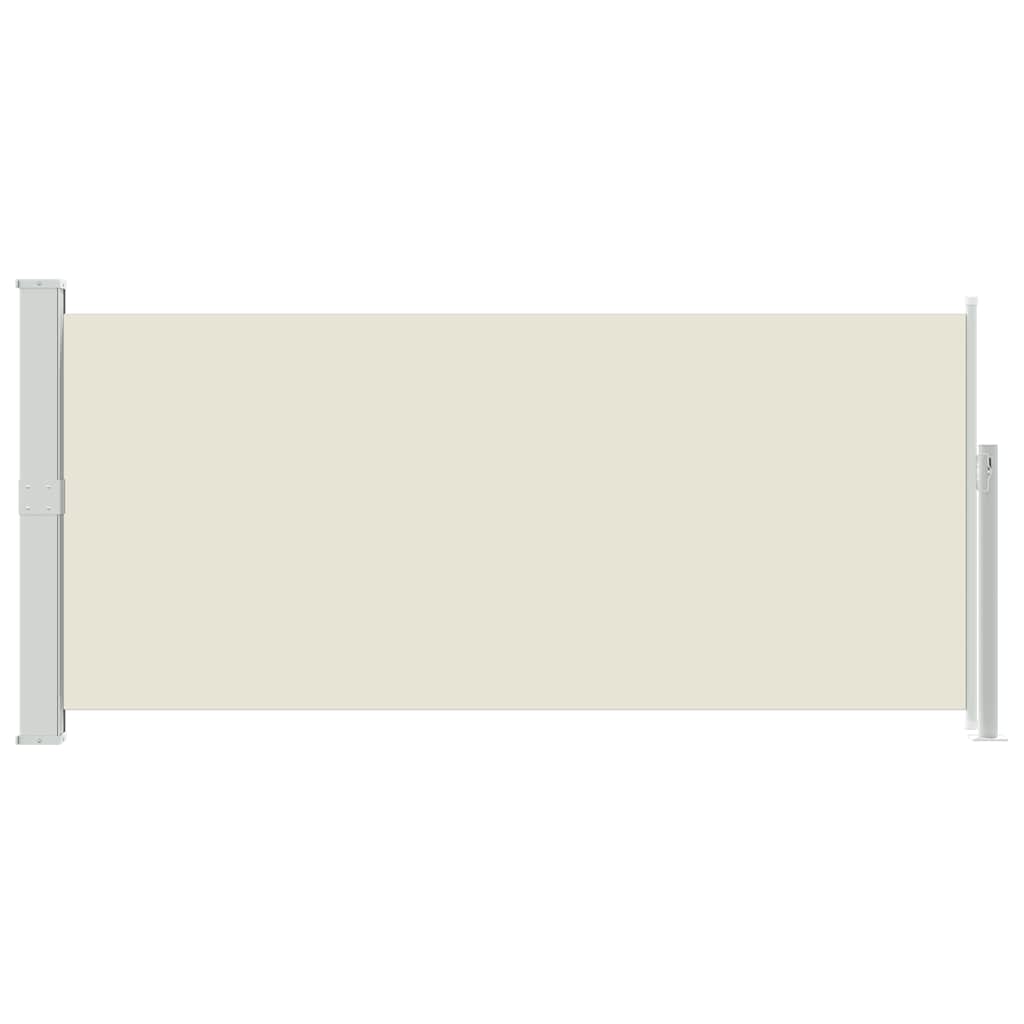 sammenrullelig sidemarkise 140 x 314 cm cremefarvet
