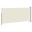 sammenrullelig sidemarkise 140 x 314 cm cremefarvet