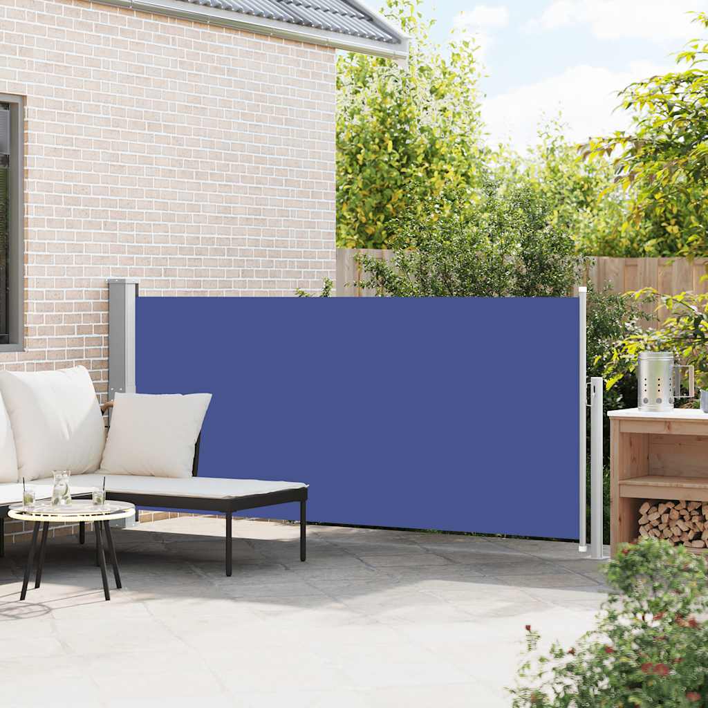 sammenrullelig sidemarkise 140 x 300 cm blå