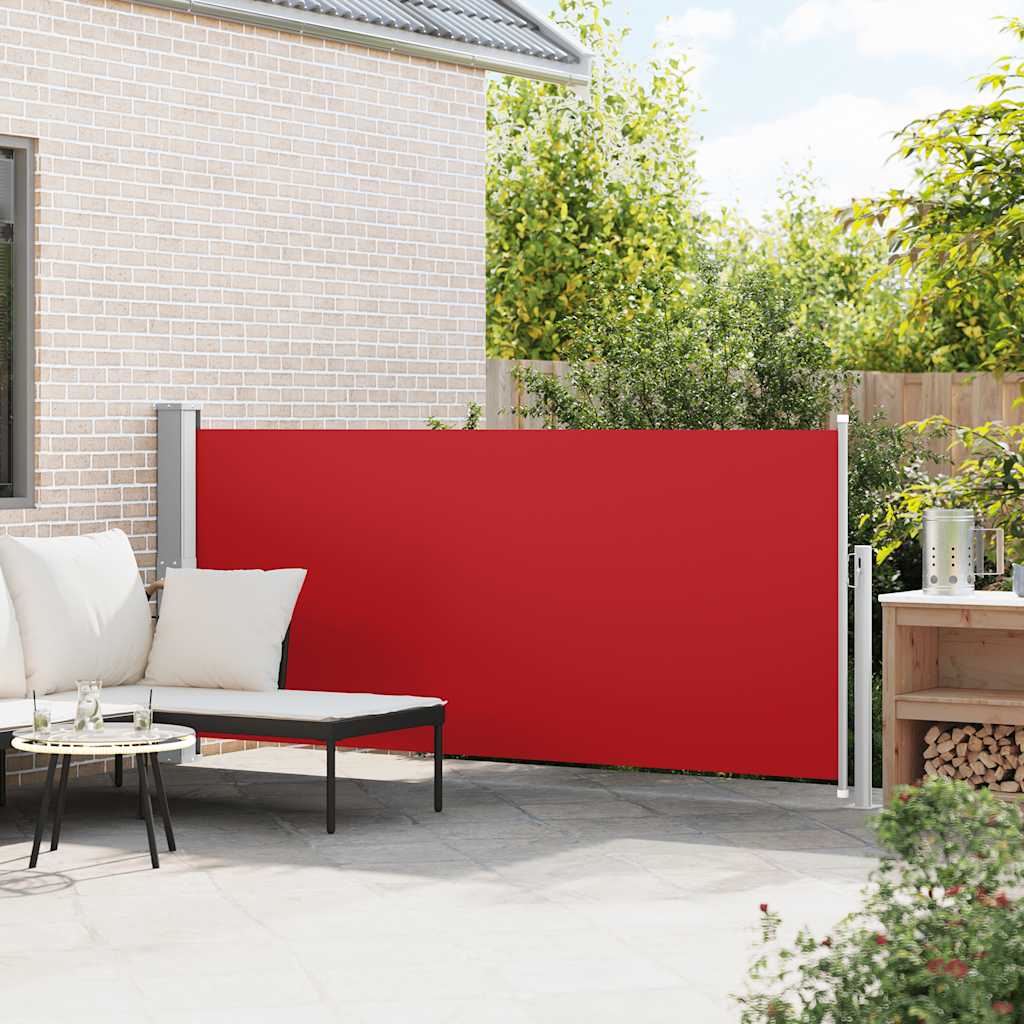 sammenrullelig sidemarkise 140x300 cm rød