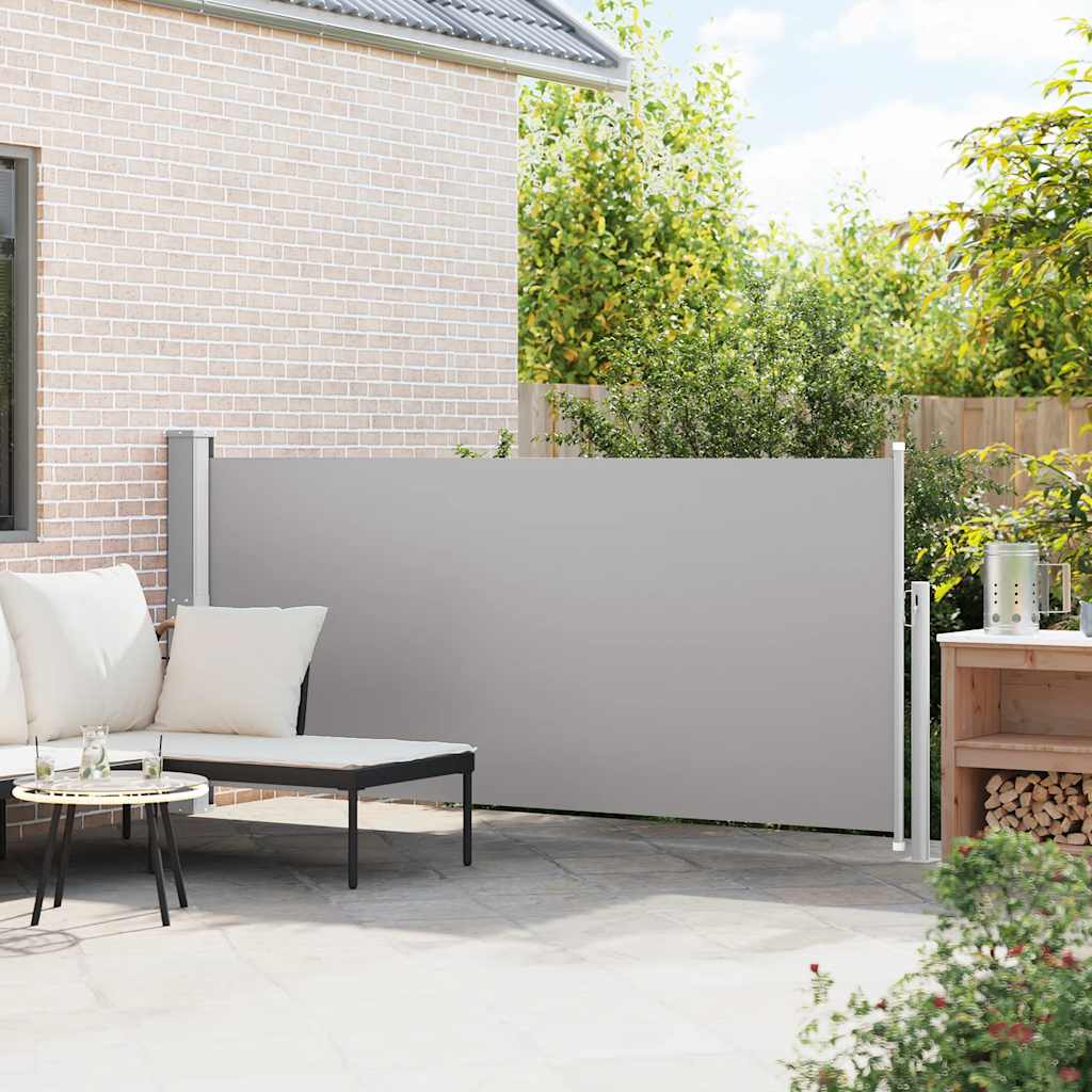 sammenrullelig sidemarkise 140 x 314 cm grå