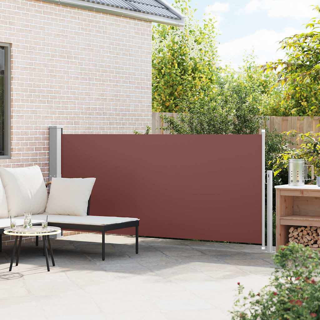 sammenrullelig sidemarkise 140 x 300 cm brun