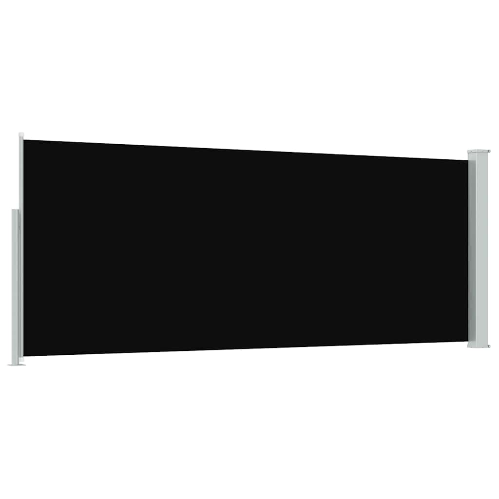 sammenrullelig sidemarkise 117x314 cm sort