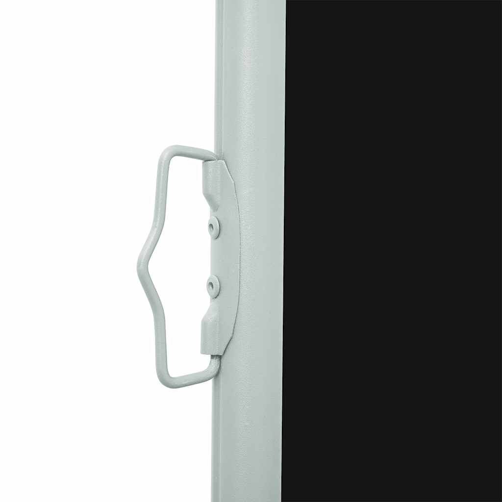 sammenrullelig sidemarkise 117x314 cm sort