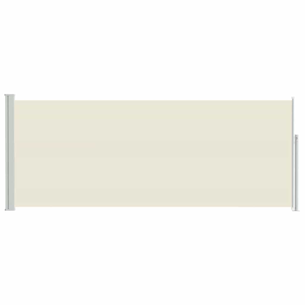 sammenrullelig sidemarkise 117x314 cm cremefarvet