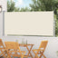 sammenrullelig sidemarkise 117x314 cm cremefarvet