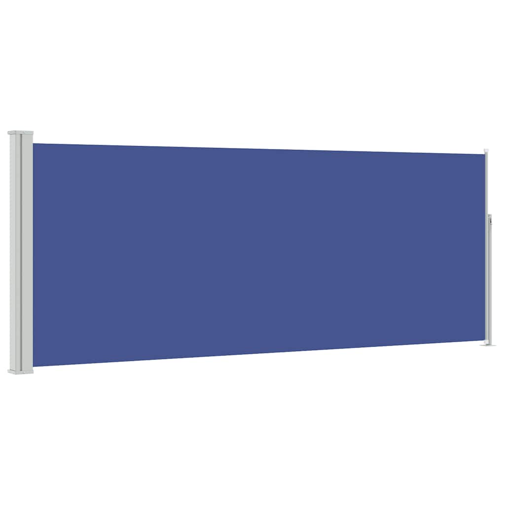 sammenrullelig sidemarkise 117x314 cm blå