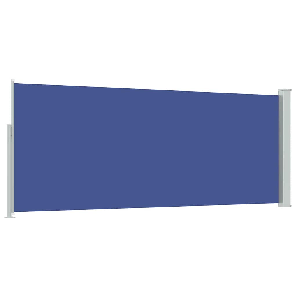 sammenrullelig sidemarkise 117x314 cm blå