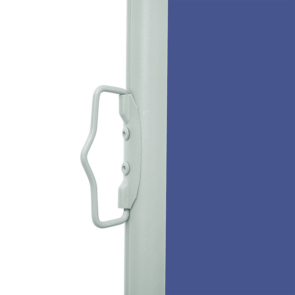 sammenrullelig sidemarkise 117x314 cm blå