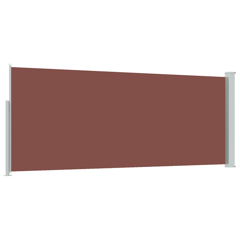 sammenrullelig sidemarkise 117x314 cm brun
