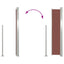sammenrullelig sidemarkise 117x314 cm brun