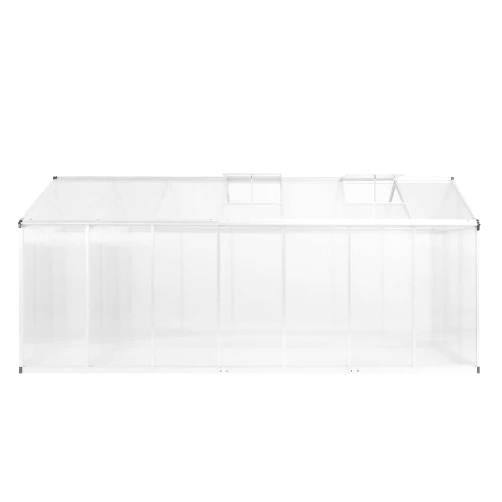 drivhus 421x190x195 cm 15,6 m³ aluminium