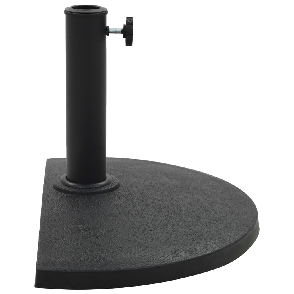 parasolfod rund polyresin 9 kg sort