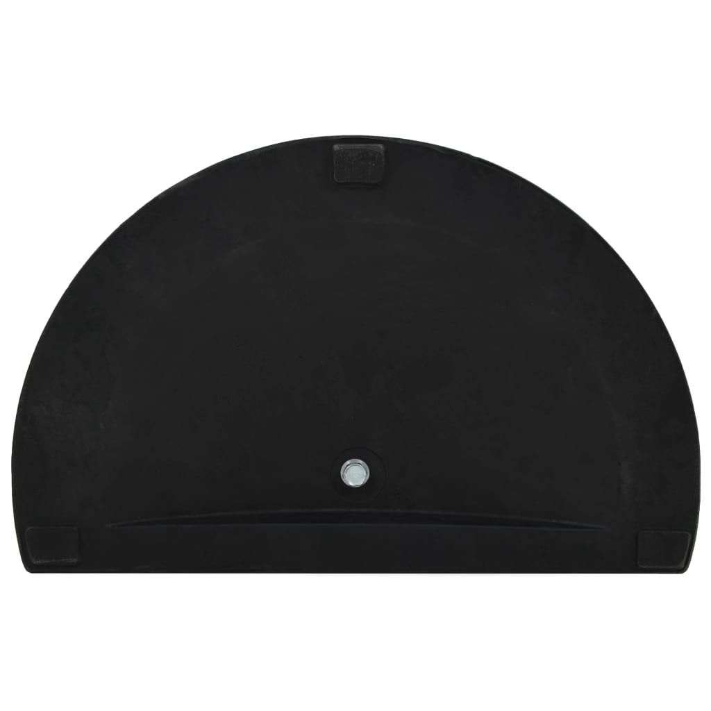 parasolfod rund polyresin 9 kg sort