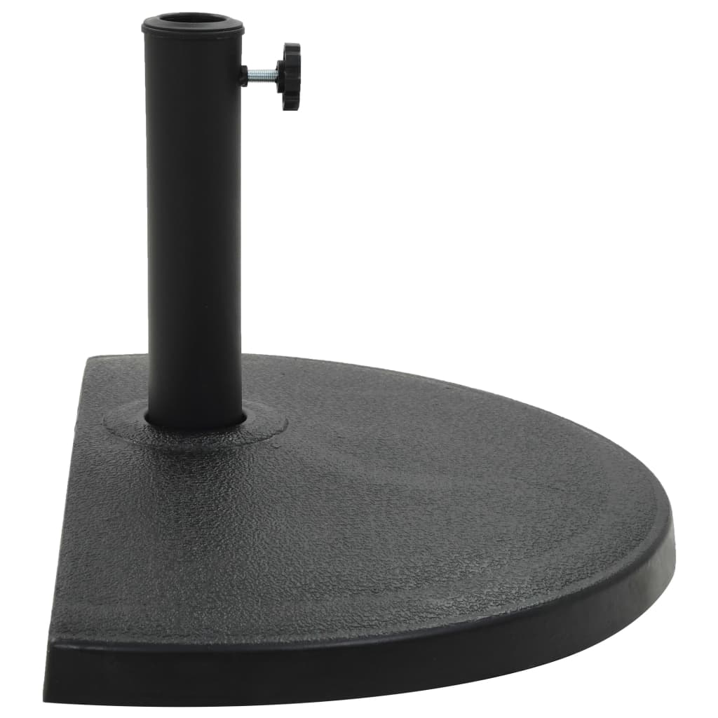 parasolfod halvrund polyresin 15 kg sort
