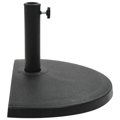 parasolfod halvrund polyresin 15 kg sort