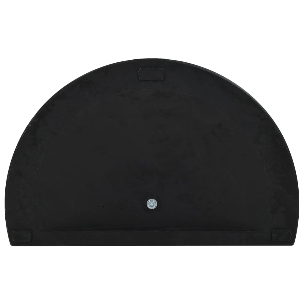 parasolfod halvrund polyresin 15 kg sort