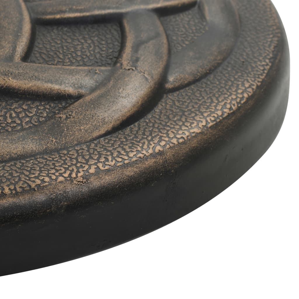 parasolfod rund polyresin 19 kg bronzefarvet