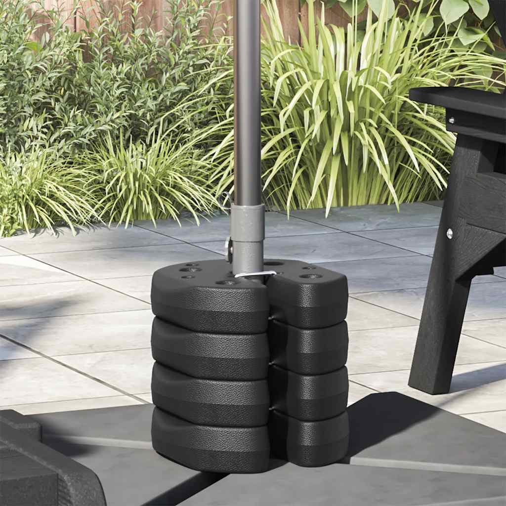 vægtplader til havepavillon 4 stk. 220x50 mm beton sort