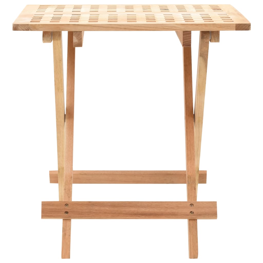foldbart sidebord massivt valnøddetræ 50 x 50 x 49 cm