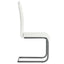 spisebordsstole med cantilever 6 stk. stof hvid