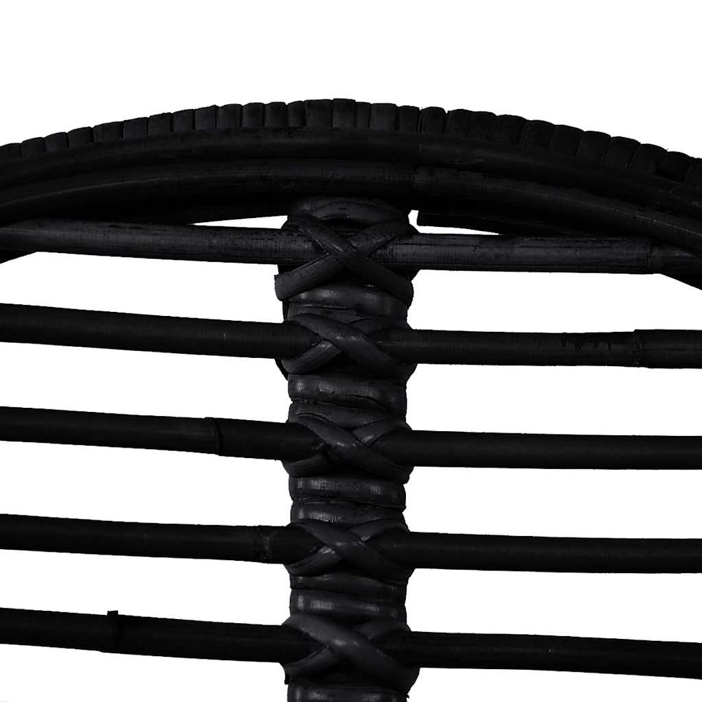 spisebordsstole 6 stk. naturligt rattan sort