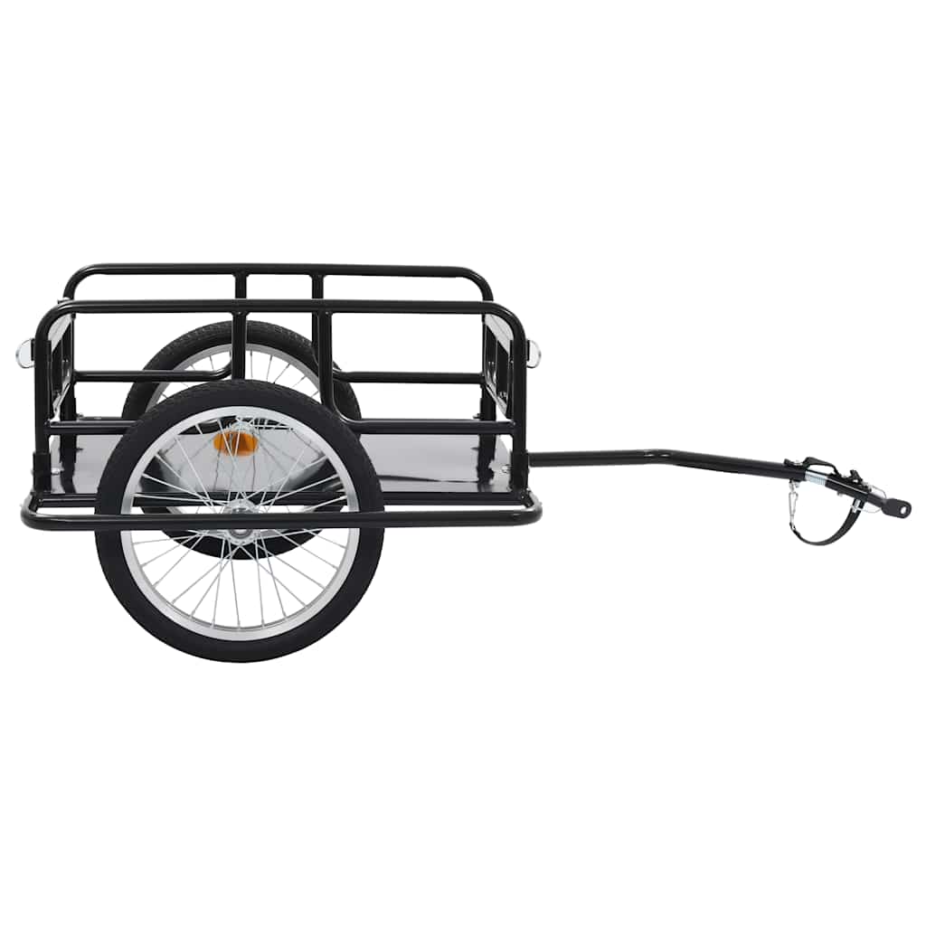 cykelanhænger 130x73x48,5 cm stål sort
