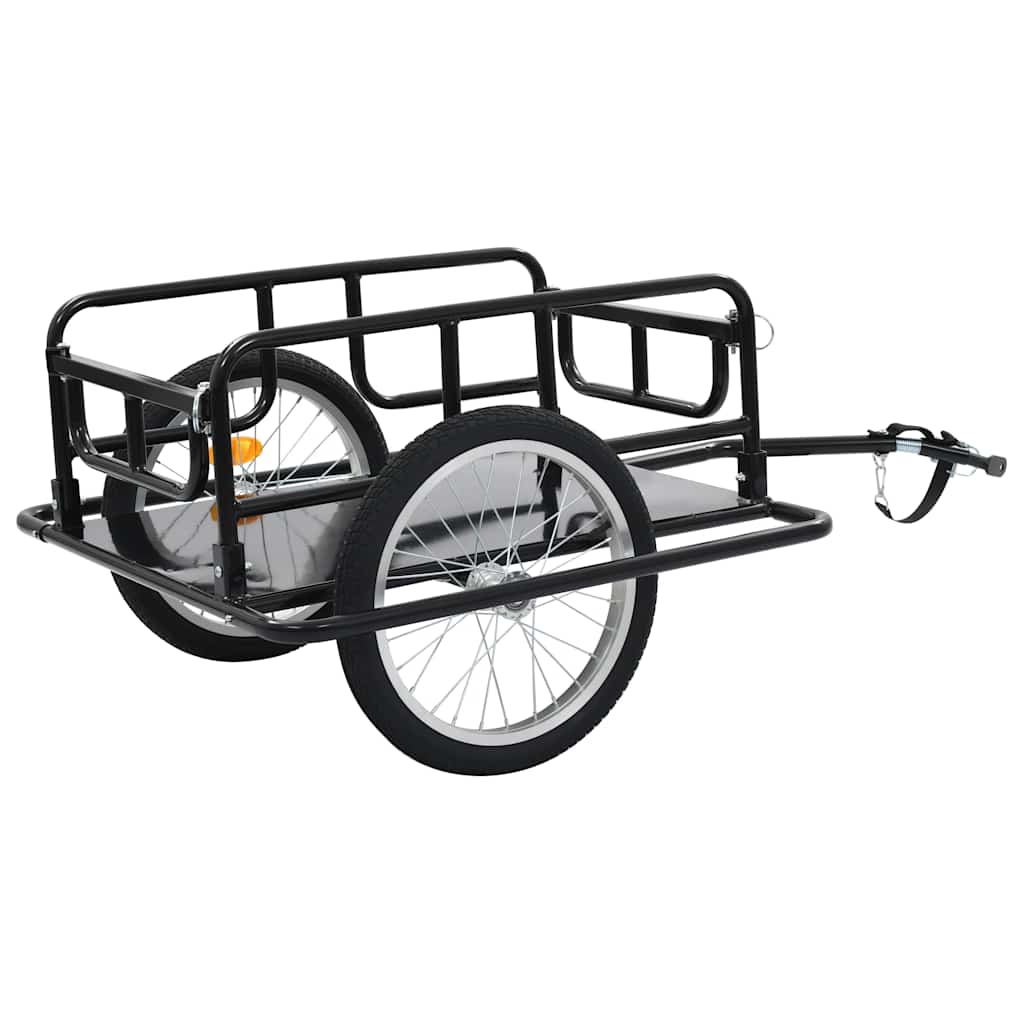 cykelanhænger 130x73x48,5 cm stål sort