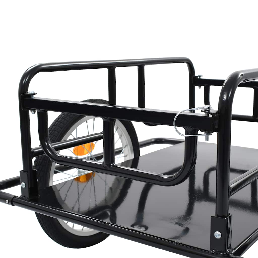 cykelanhænger 130x73x48,5 cm stål sort