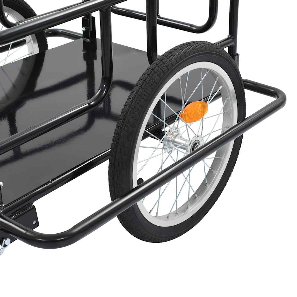 cykelanhænger 130x73x48,5 cm stål sort