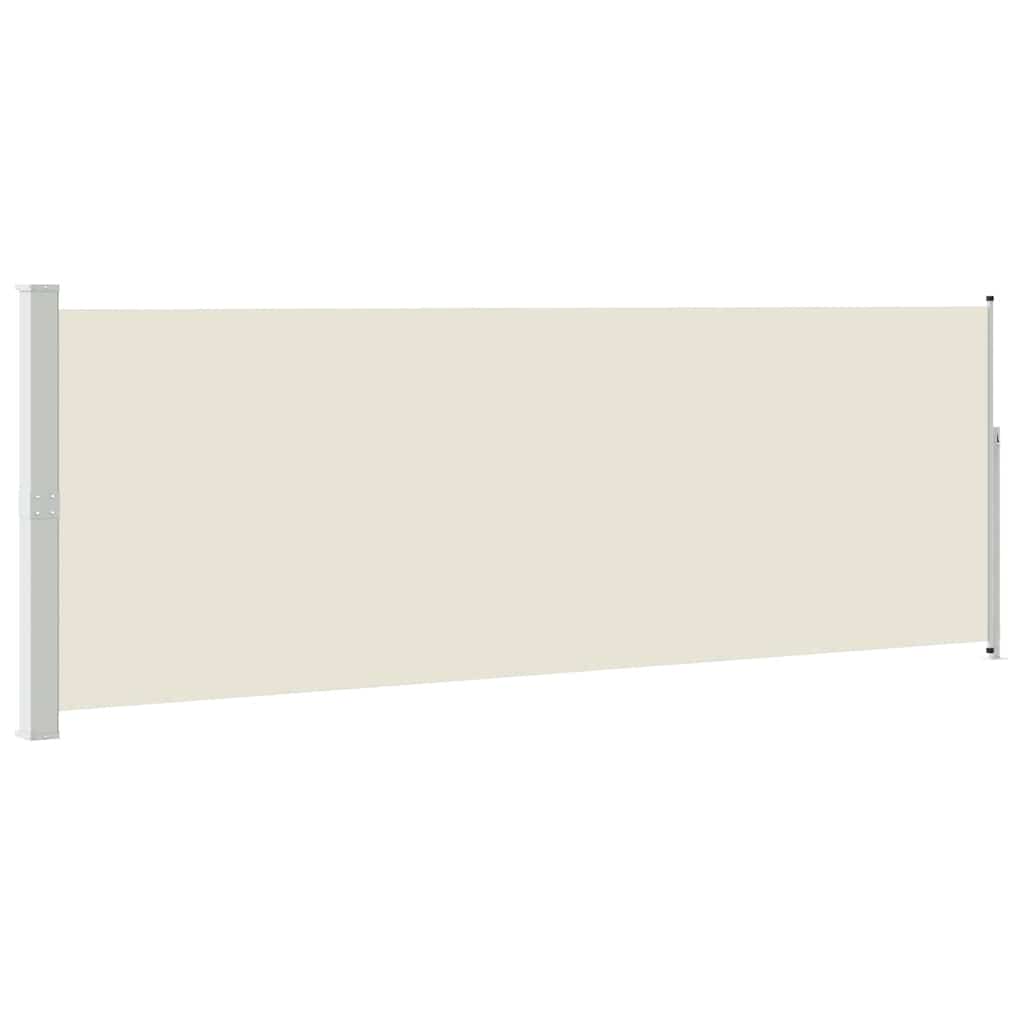 sammenrullelig sidemarkise 160 x 514 cm cremefarvet