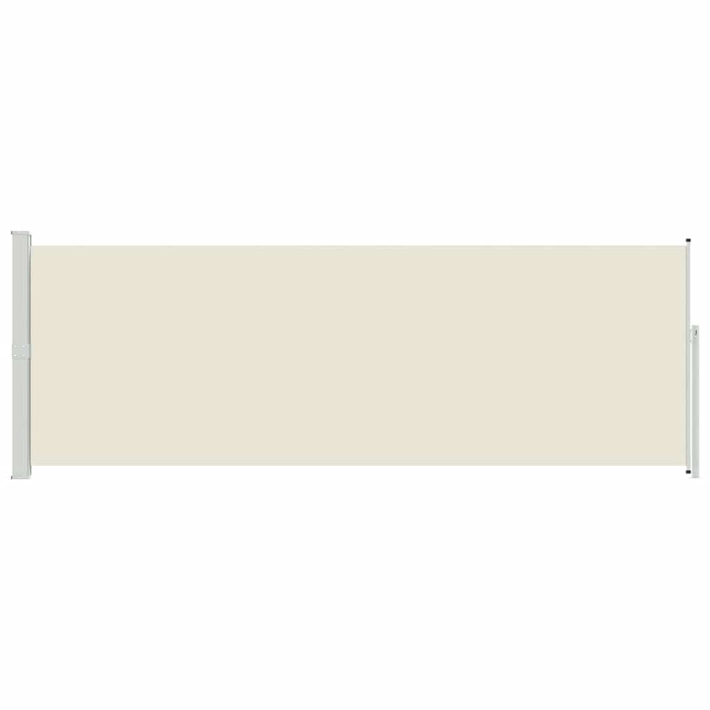 sammenrullelig sidemarkise 160 x 514 cm cremefarvet